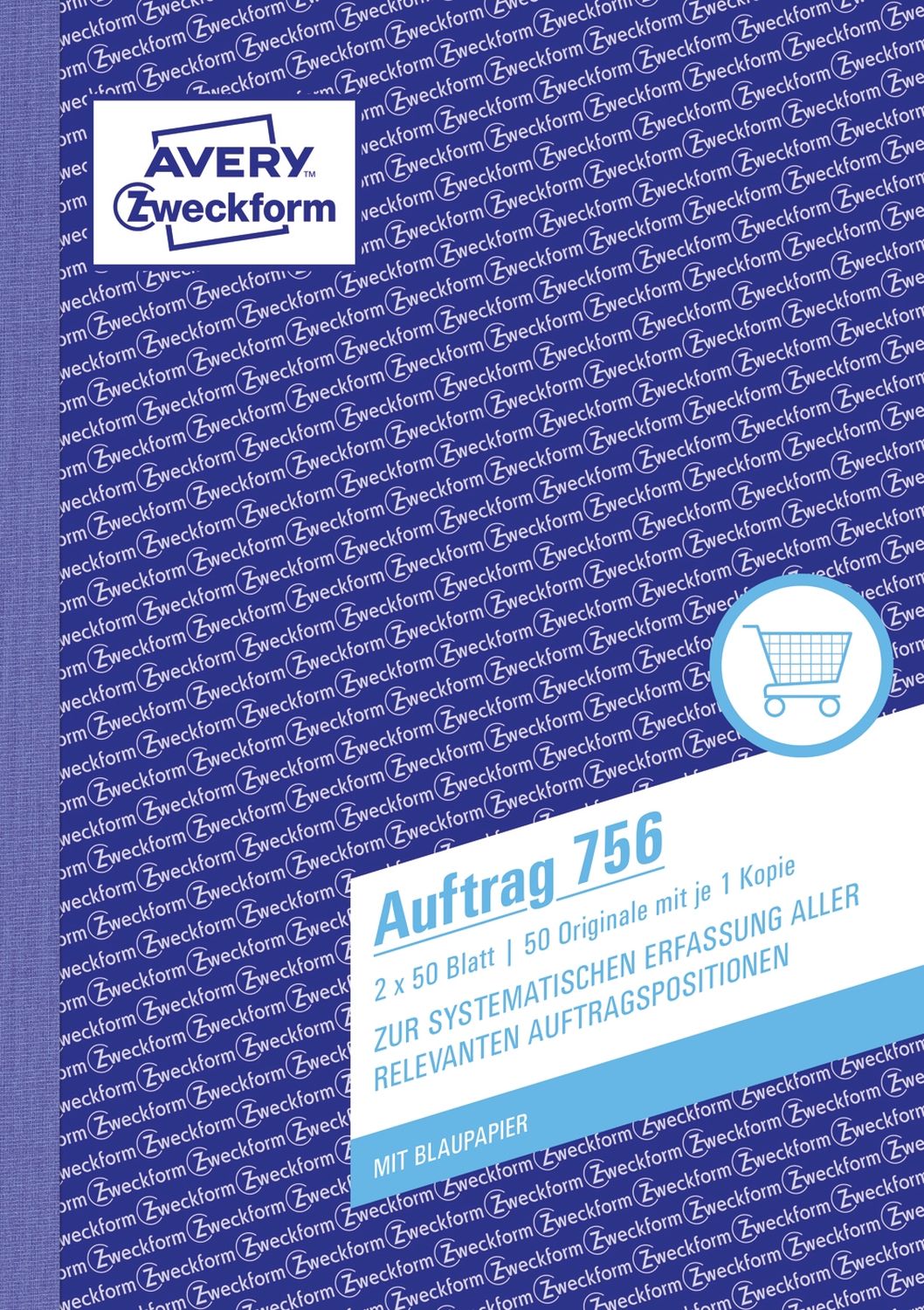 756 Auftrag, DIN A5, selbstdurchschreibend, 2 x 50 Blatt, weiß 756 Auftrag, DIN A5, selbstdurchschreibend, 2 x 50 Blatt, weiß