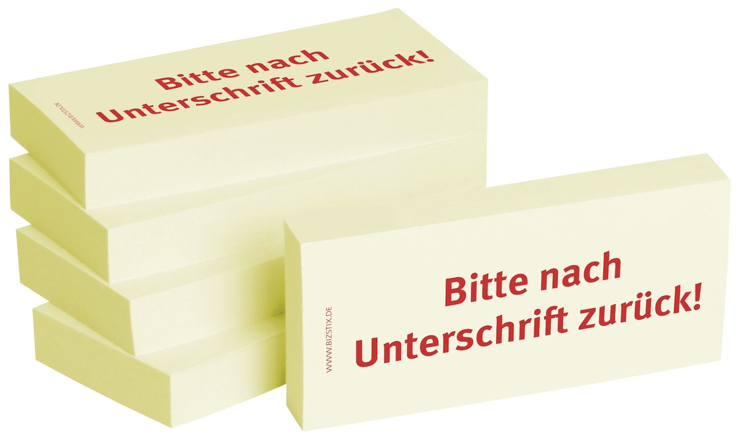 Haftnotizen "Bitte nach Unterschrift zurück" - 75 x 35 mm, 5x 100 Blatt Haftnotizen "Bitte nach Unterschrift zurück" - 75 x 35 mm, 5x 100 Blatt