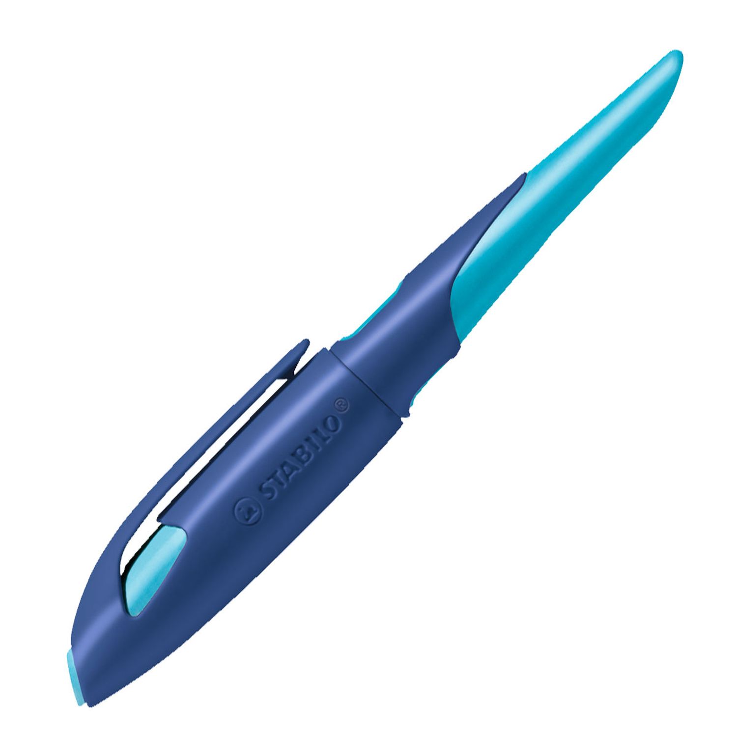 Ergonomischer Schulfüller für Rechtshänder mit Anfänger-Feder A - EASYbirdy in mitternachtsblau/azur - Einzelstift - inklusive Patrone - Schreibfarbe blau (löschbar) Ergonomischer Schulfüller für Rechtshänder mit Anfänger-Feder A - EASYbirdy in mitternachtsblau/azur - Einzelstift - inklusive Patrone - Schreibfarbe blau (löschbar)