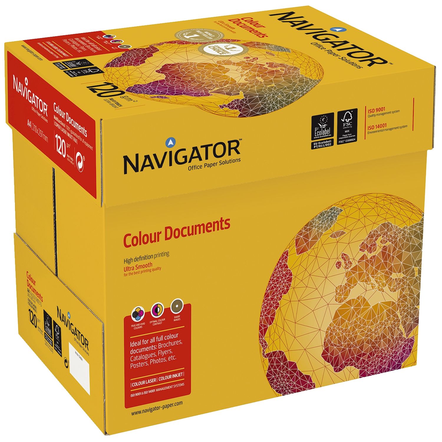 Kopierpapier Navigator Colour Documents N12A4, DIN A4, 120 g/qm, weiß, 250 Blatt