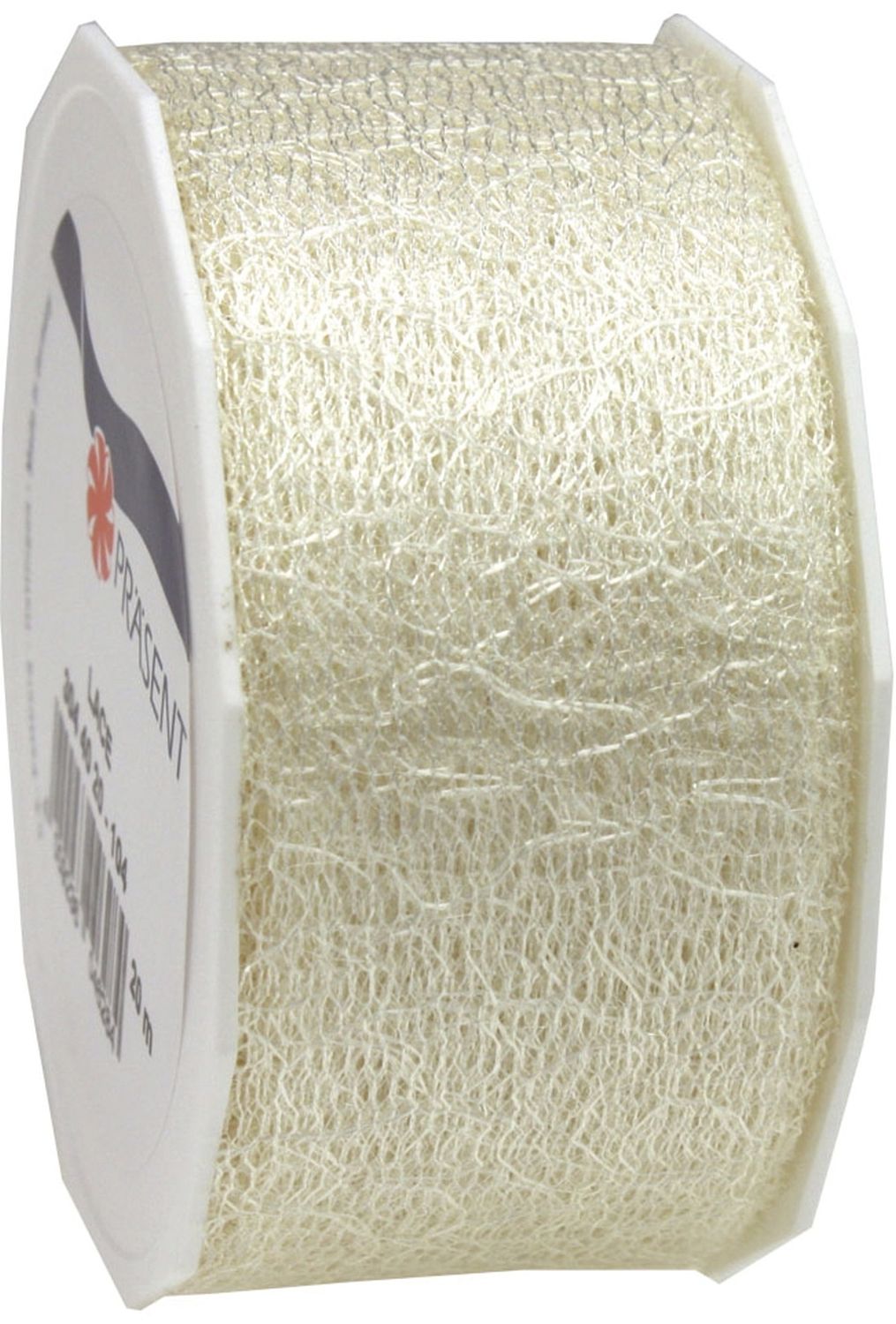 Zierband  - 40 mm x 20 m, creme