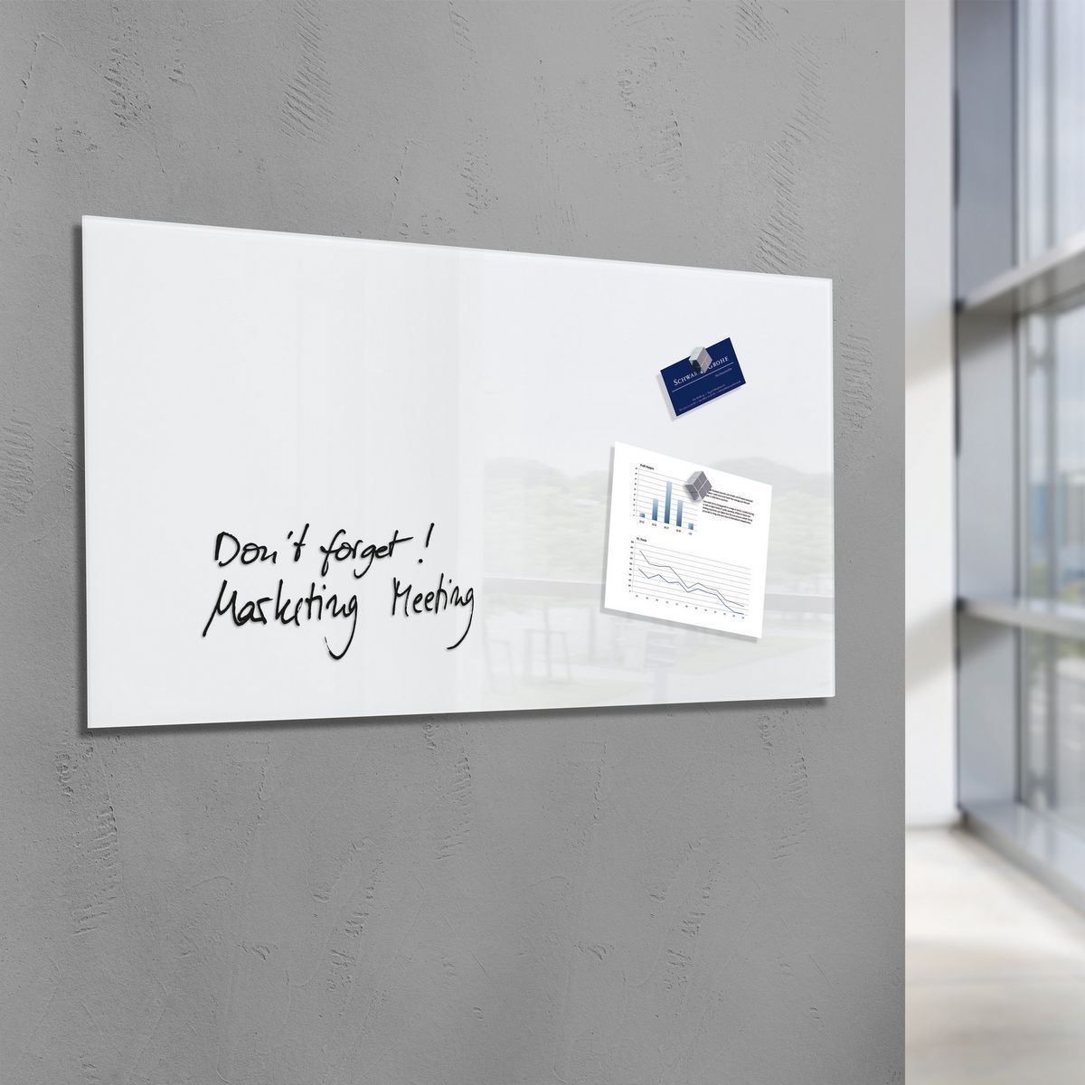 Glas-Magnetboard Artverum - super-weiß, 130 x 55 cm Glas-Magnetboard Artverum - super-weiß, 130 x 55 cm
