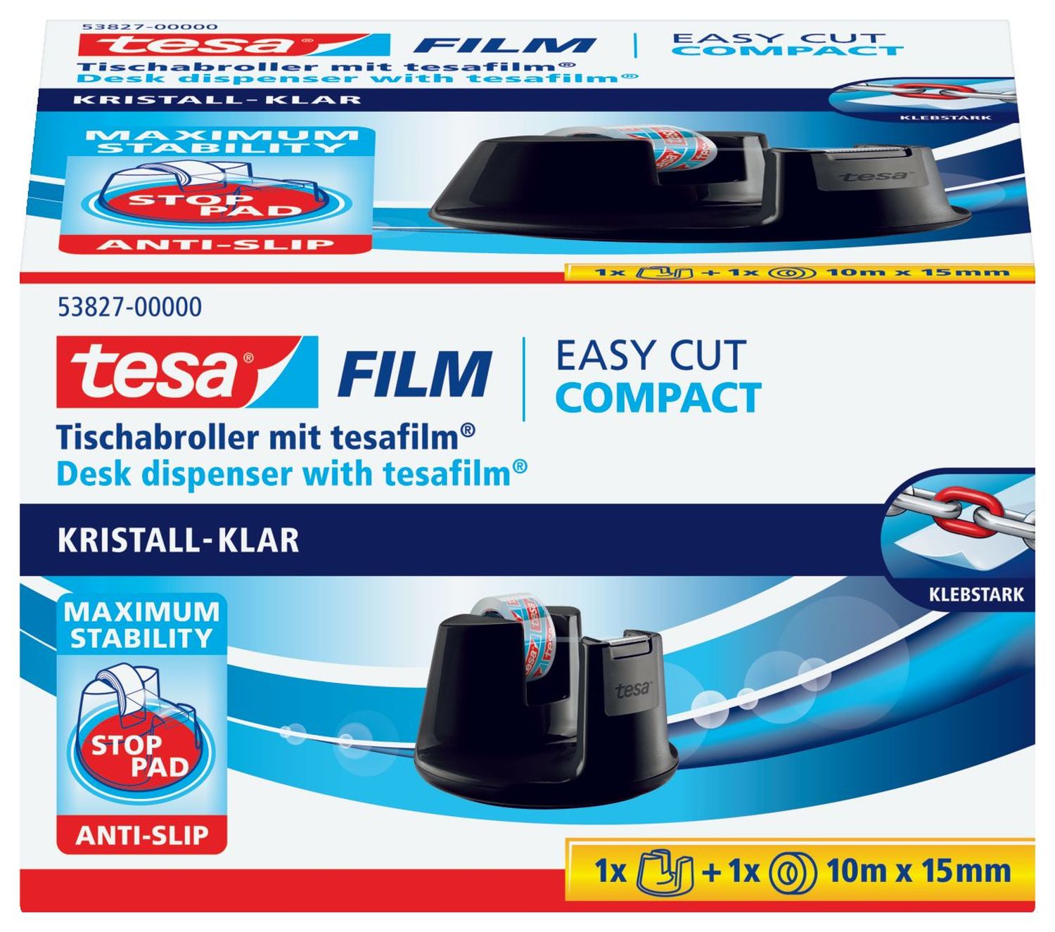 Tischabroller Easy Cut® Compact - für Rollen bis 33m : 19mm, schwarz Tischabroller Easy Cut® Compact - für Rollen bis 33m : 19mm, schwarz