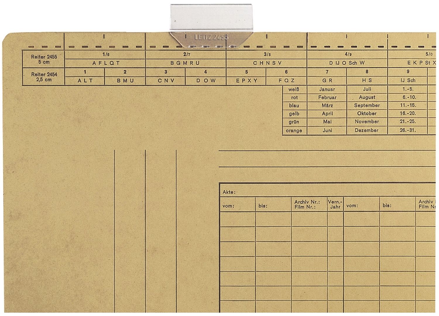 Vollsichtreiter Leitz 2455-00-00 für Einstellmappen, 50 x mm, 3-zeilig, Kunststoff, transparent, 50 Stück