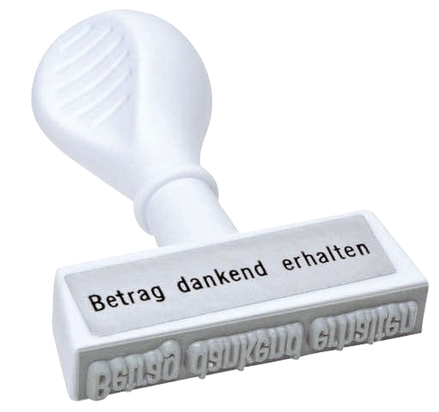 Stempel Text Betrag dankend erhalten - Abdruck 45 mm Stempel Text Betrag dankend erhalten - Abdruck 45 mm
