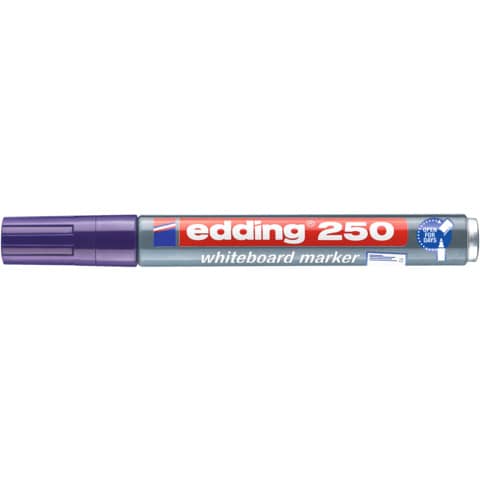 Whiteboardmarker Edding 250 (4-250008), Rundspitze 1,5 - 3 mm, violett