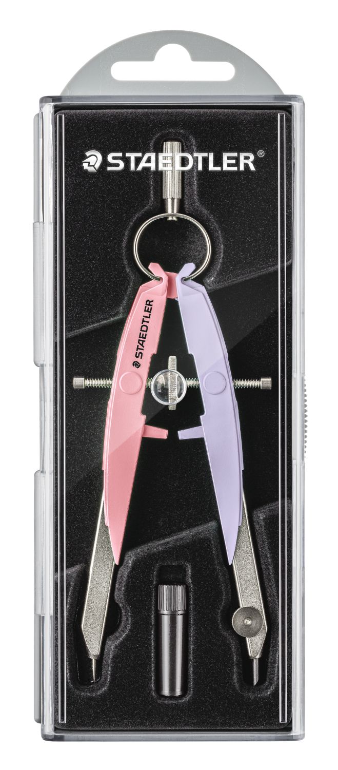 Mars® Comfort Präzisions-Geometriezirkel - pastellpink/pastelllavendel, Klappdeckeletui Mars® Comfort Präzisions-Geometriezirkel - pastellpink/pastelllavendel, Klappdeckeletui