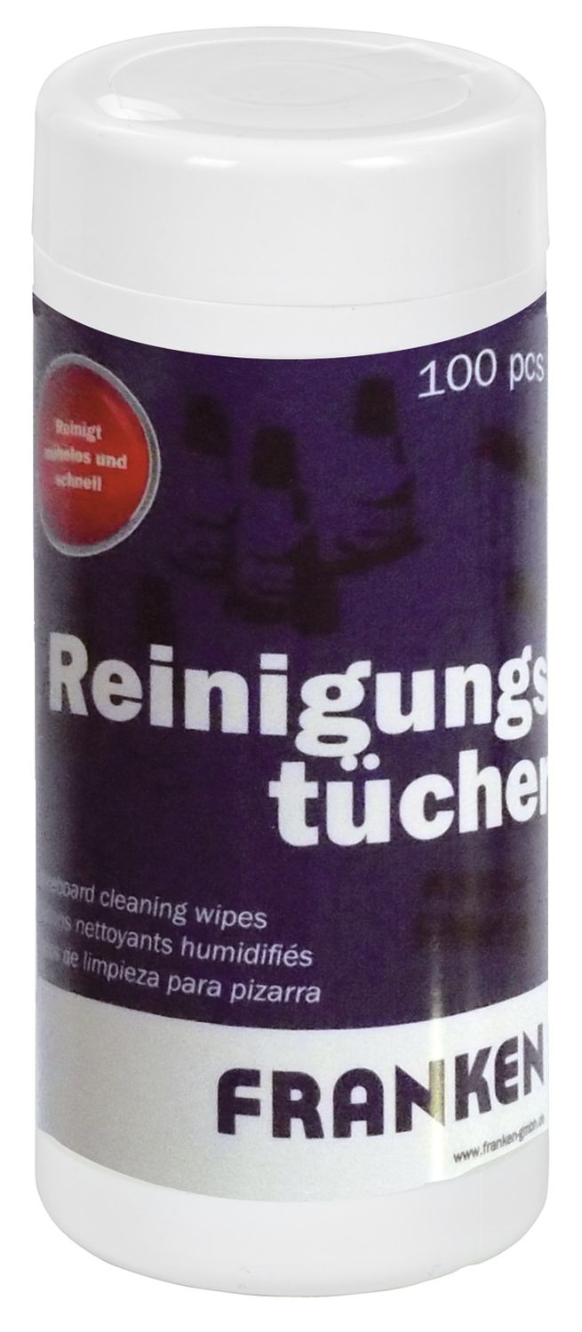 Whiteboard-Reinigungstücher - 100 Stück in der Spenderdose Whiteboard-Reinigungstücher - 100 Stück in der Spenderdose