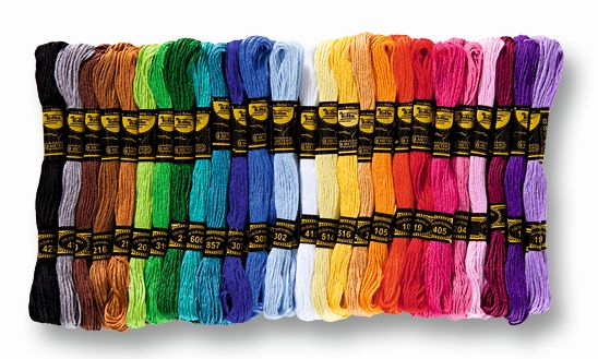 Bastelset Stickgarn - 52 Docken à 8 m, 26 Farben sortiert Bastelset Stickgarn - 52 Docken à 8 m, 26 Farben sortiert