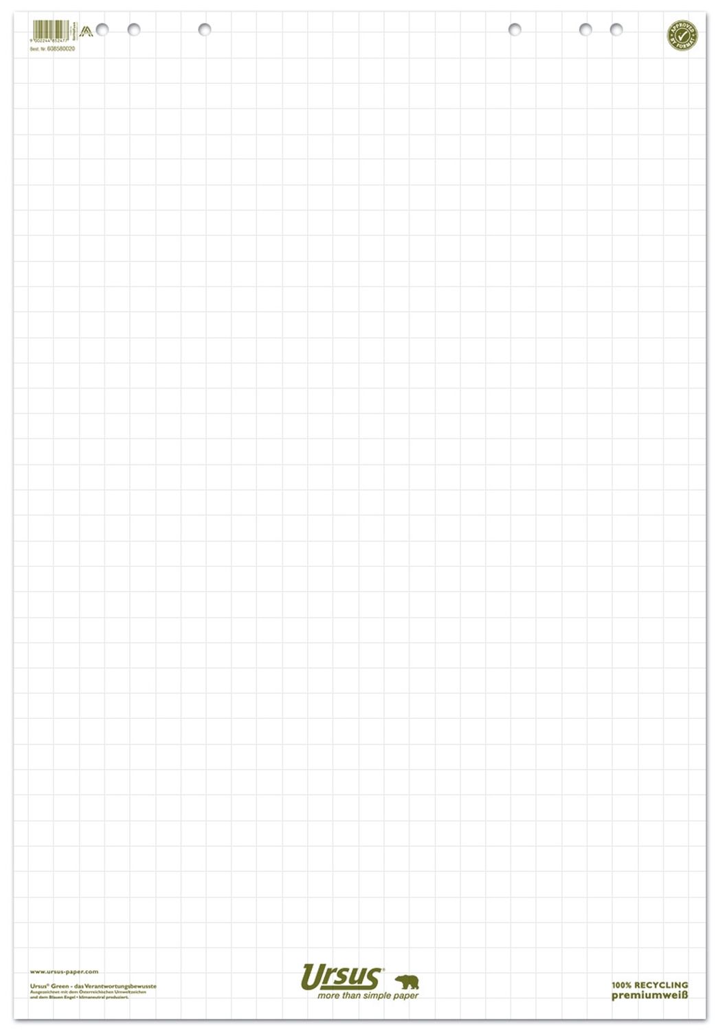 Flipchart-Block - 68 x 99 cm, kariert, 80 g/qm, 20 Blatt Flipchart-Block - 68 x 99 cm, kariert, 80 g/qm, 20 Blatt