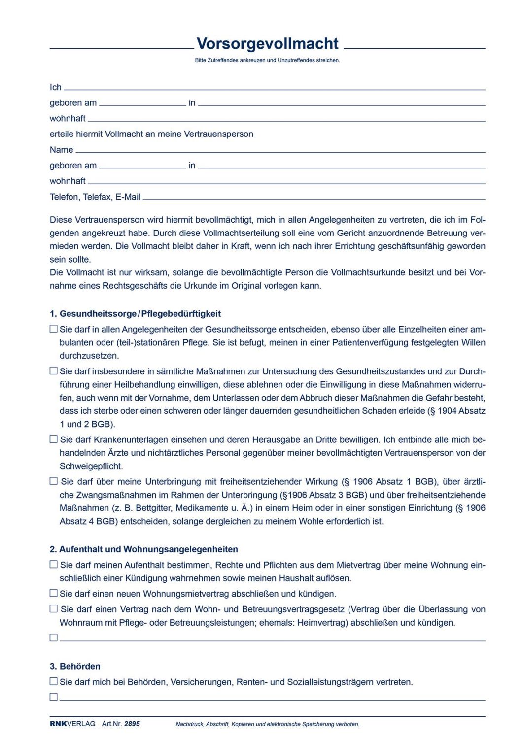 Patientenverfügung mit allen notwendigen Formularen, A4 Patientenverfügung mit allen notwendigen Formularen, A4