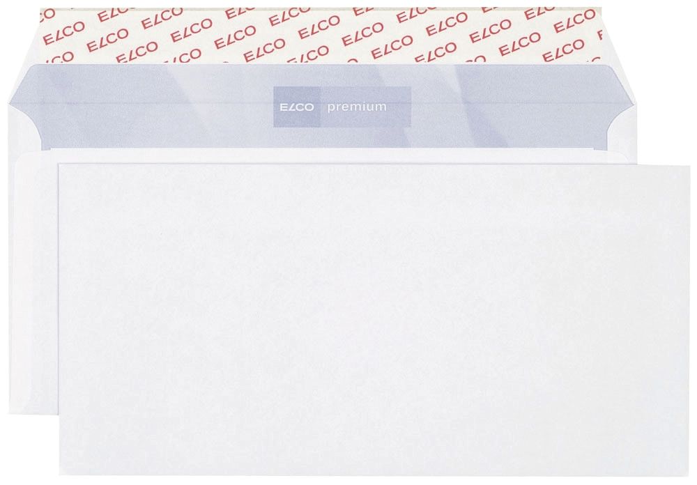 Briefumschläge premium Elco 30782, C5/6, hochweiß, haftklebend, Innendruck, 80 g/qm
