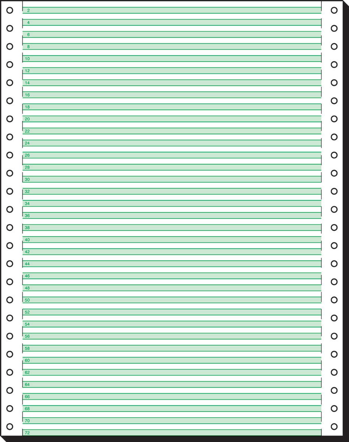 Endlospapier Sigel 12247, 1-fach, 12"x240 mm (A4 hoch), liniert, längsperforiert, 2000 Blatt