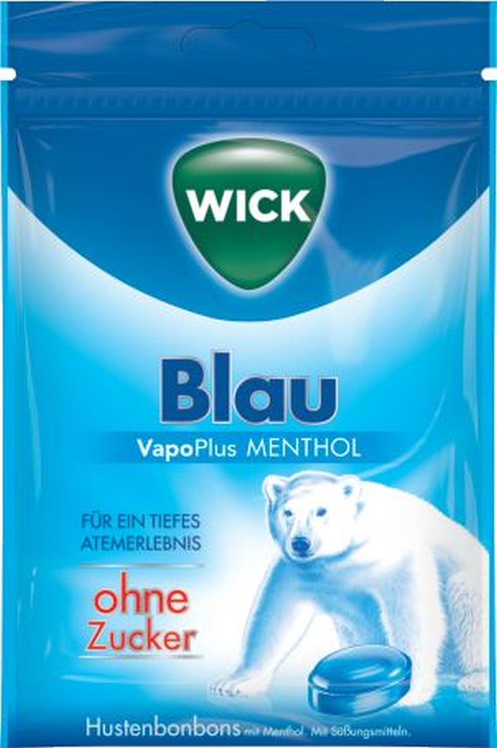 Wick Blau Halsbonbons -72 g