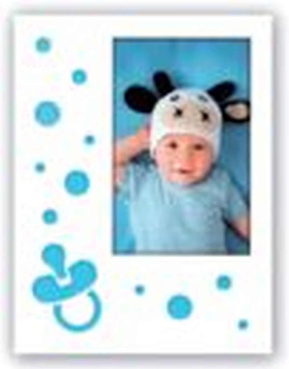 Bilderrahmen Baby Nicola - blau, für 1 Foto 10 x 15 cm