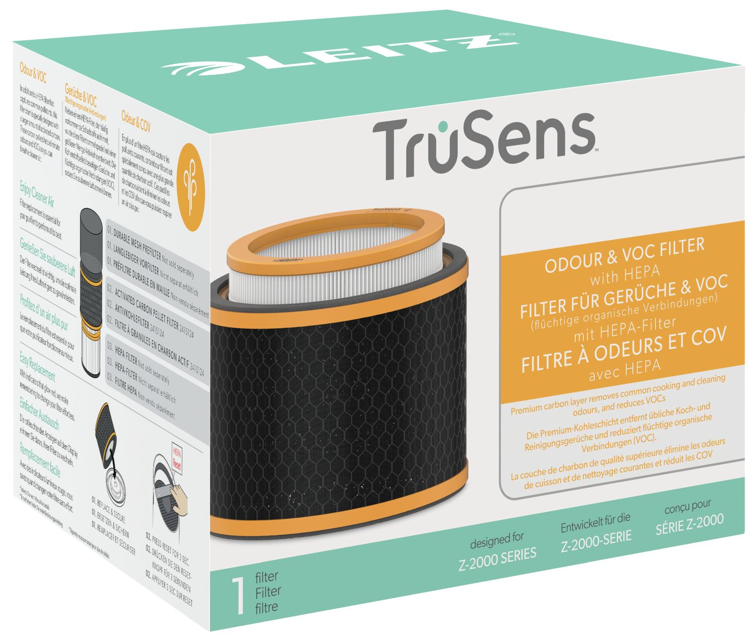 Ersatz-Geruchs HEPA-Filter für Leitz TruSens Luftreiniger Z-2000/Z-2500 Ersatz-Geruchs HEPA-Filter für Leitz TruSens Luftreiniger Z-2000/Z-2500