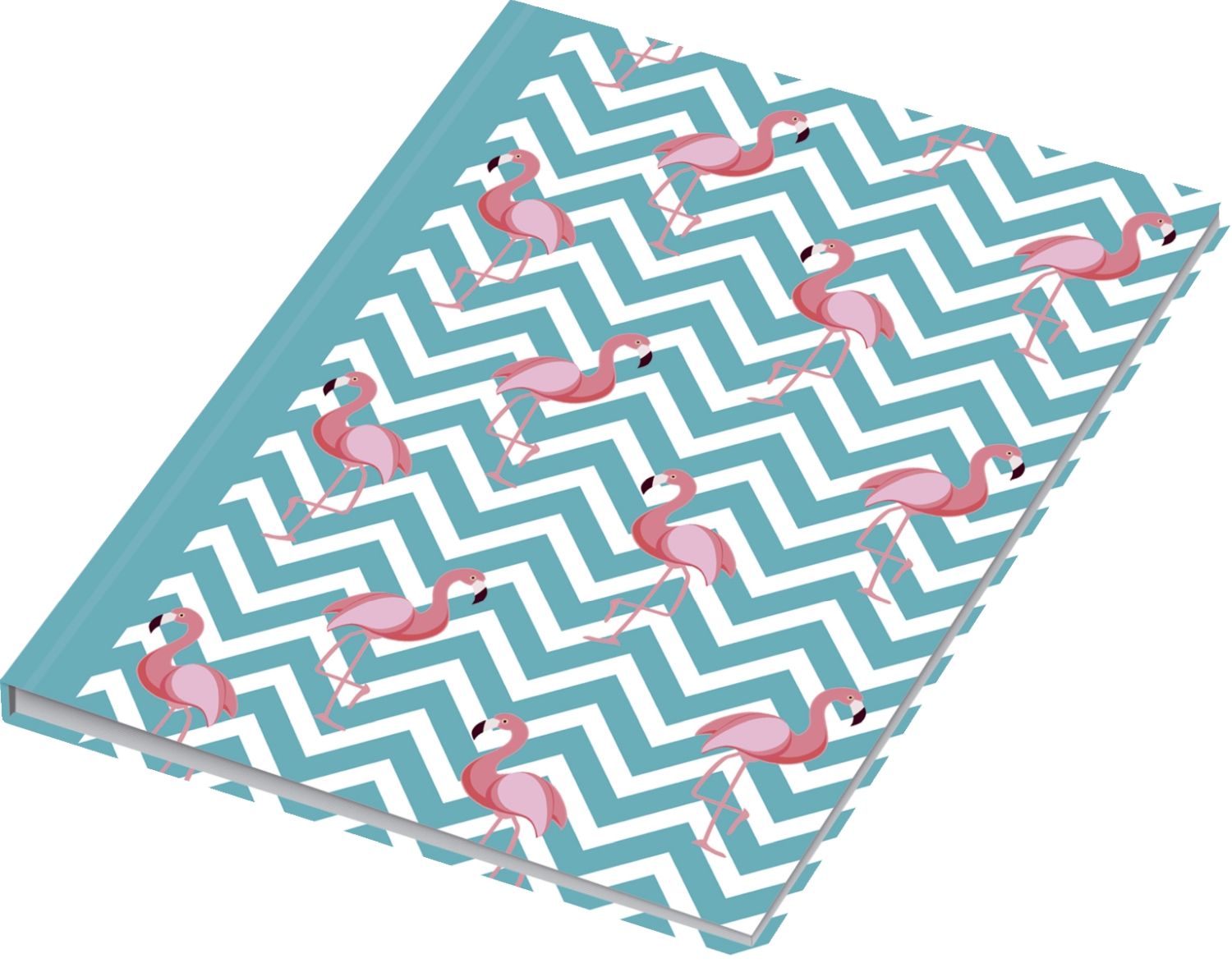 Notizbuch Flamingo blau - A5, Pünktchenlineatur, 96 Blatt Notizbuch Flamingo blau - A5, Pünktchenlineatur, 96 Blatt