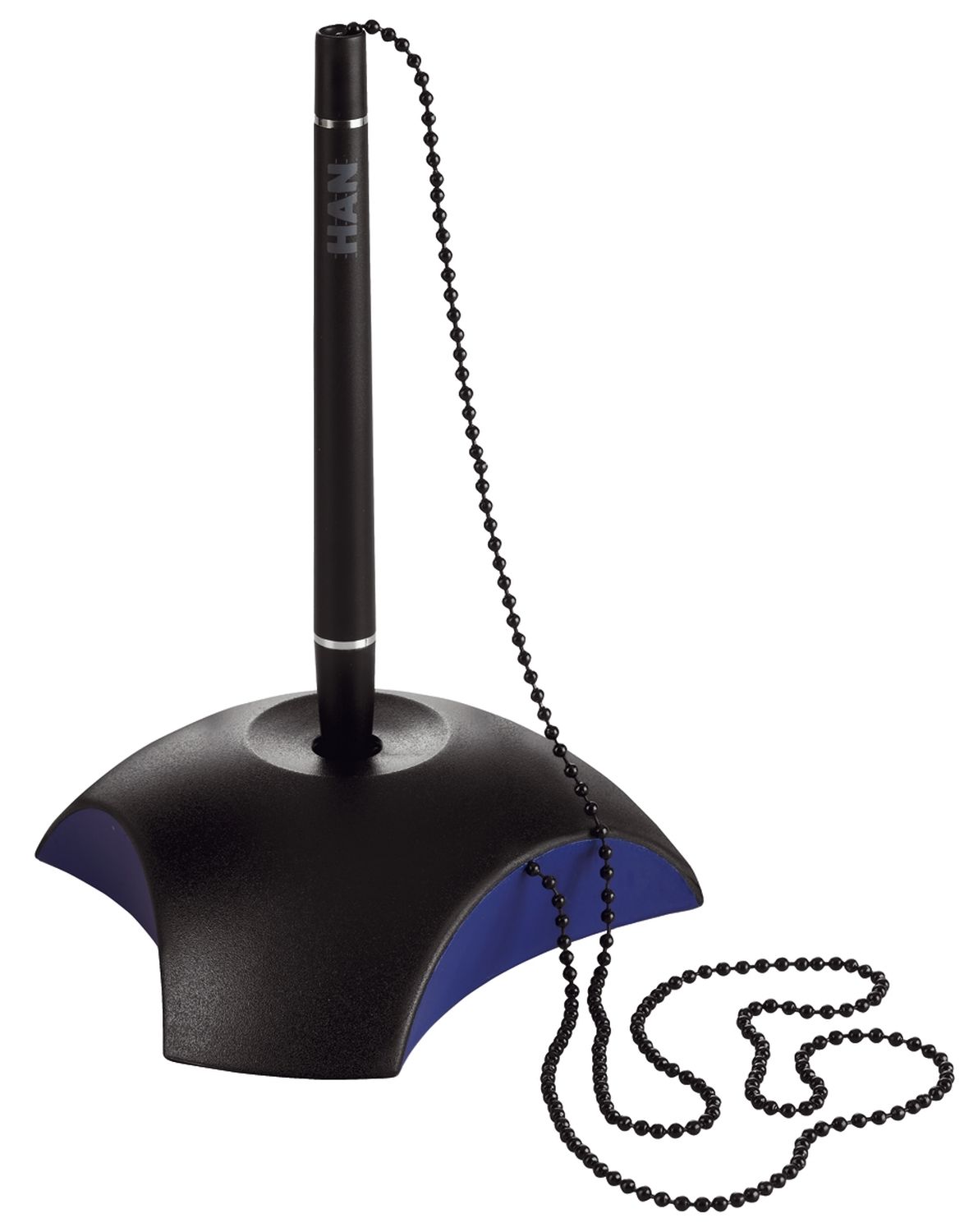DELTA Kugelschreiberständer - Kette 68 cm, schwarz-blau DELTA Kugelschreiberständer - Kette 68 cm, schwarz-blau