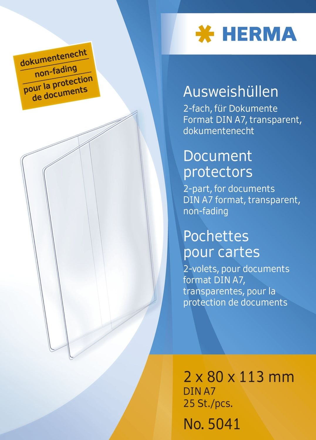 5041 Ausweishüllen - 2x 80x113 mm (A7) Klapphüllen, geprägt, dokumentenecht 5041 Ausweishüllen - 2x 80x113 mm (A7) Klapphüllen, geprägt, dokumentenecht