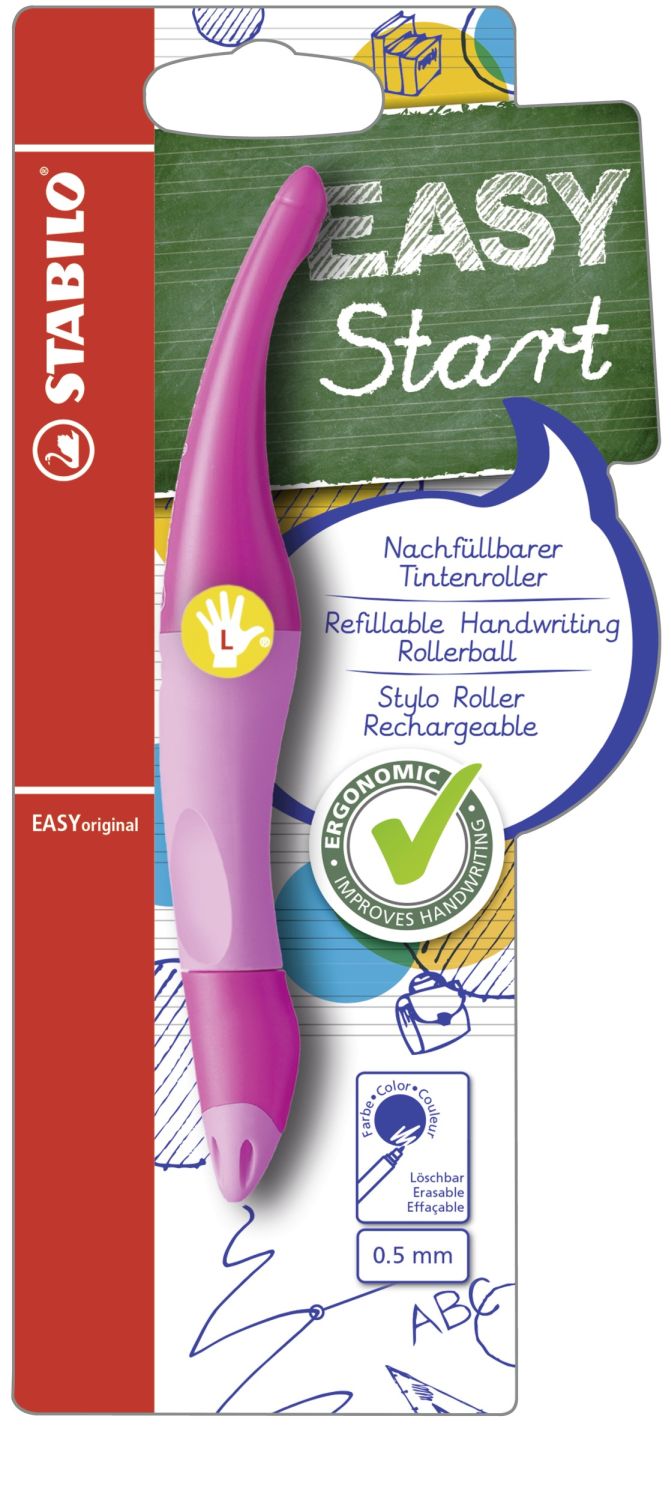 Ergonomischer Tintenroller für Linkshänder - EASYoriginal in hellpink/dunkelpink - Einzelstift - Schreibfarbe blau (löschbar) - inklusive Patrone Ergonomischer Tintenroller für Linkshänder - EASYoriginal in hellpink/dunkelpink - Einzelstift - Schreibfarbe blau (löschbar) - inklusive Patrone