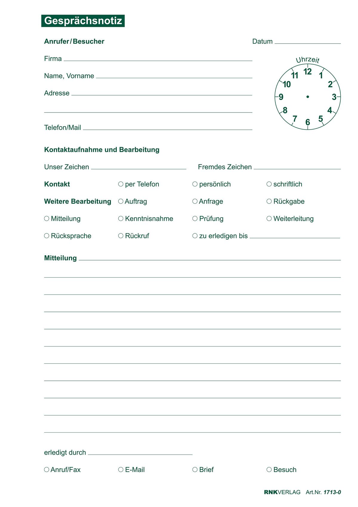 Gesprächsnotizblock, 50 Blatt, DIN A5, weiß Gesprächsnotizblock, 50 Blatt, DIN A5, weiß