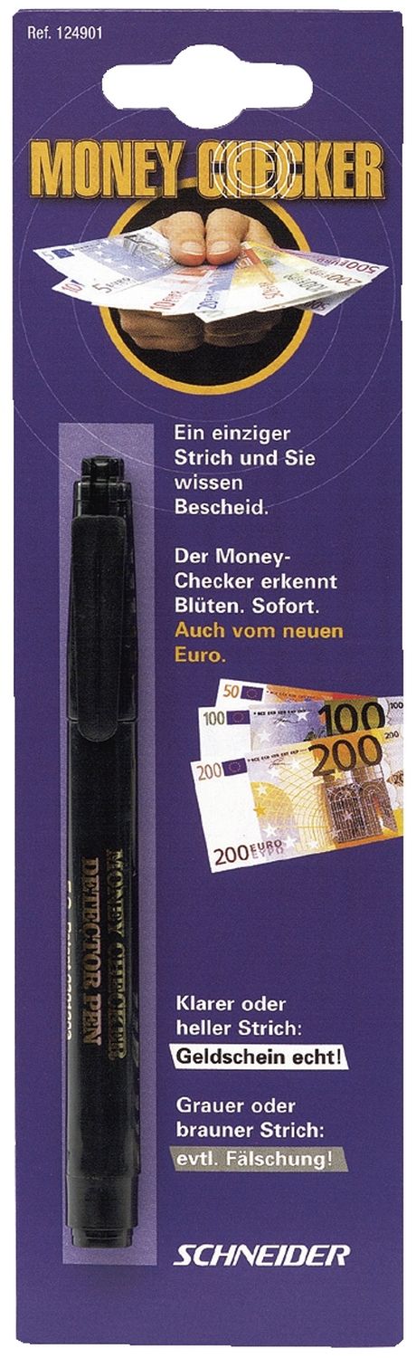 Geldscheinprüfstift Money Checker - schwarz Geldscheinprüfstift Money Checker - schwarz
