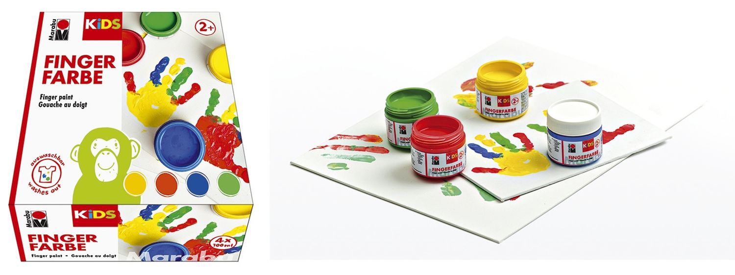Fingerfarbe Kids - 4x 100 ml, sortiert Fingerfarbe Kids - 4x 100 ml, sortiert
