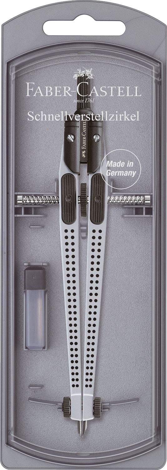 Schnellverstellzirkel GRIP 2001 - Ø 390 mm, 170 mm, silber, Etui Schnellverstellzirkel GRIP 2001 - Ø 390 mm, 170 mm, silber, Etui