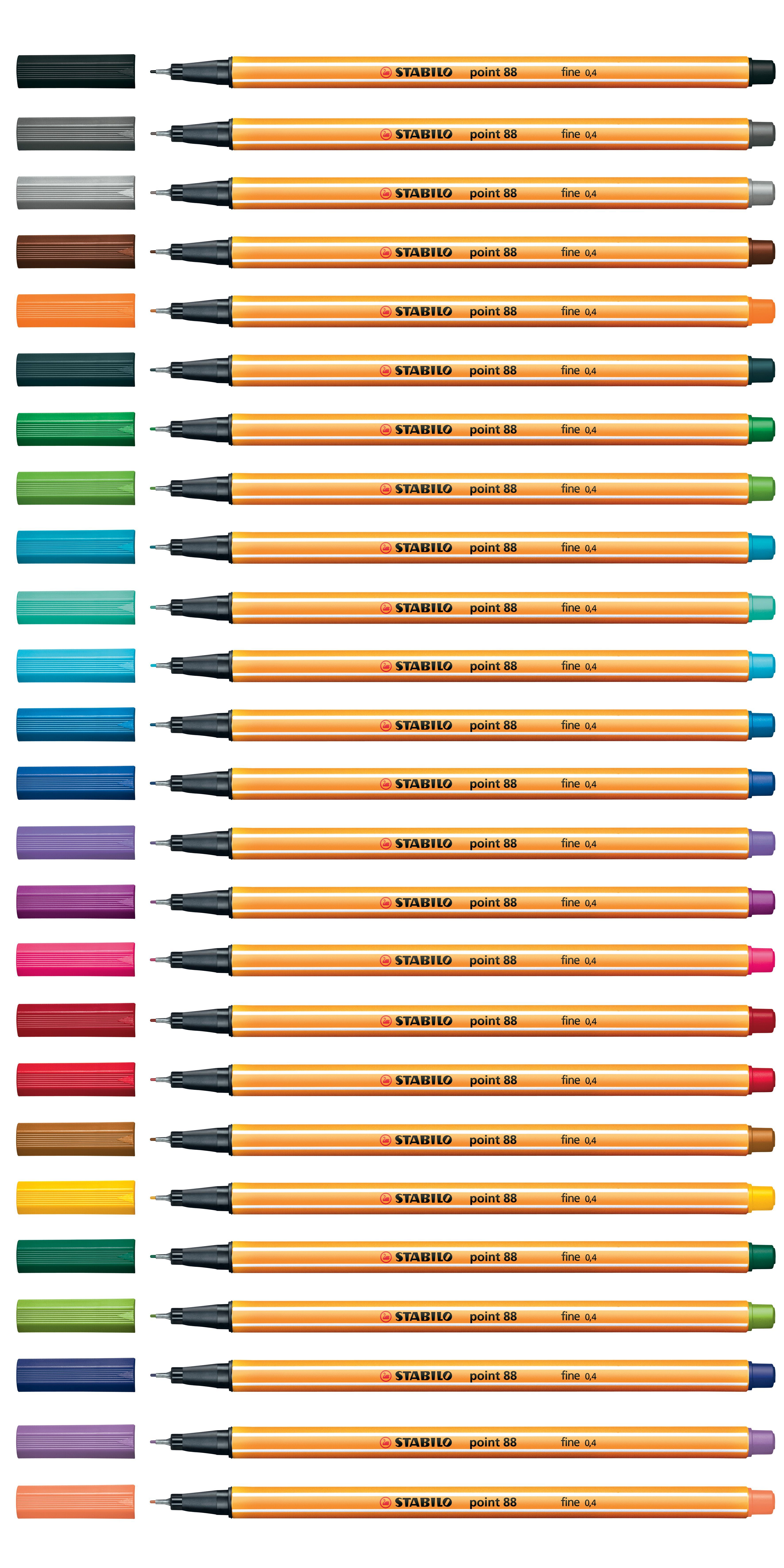 Fineliner - point 88 - 25er Rollerset - mit 25 verschiedenen Farben Fineliner - point 88 - 25er Rollerset - mit 25 verschiedenen Farben