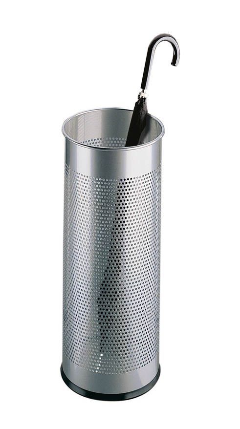 Schirmständer Metall rund 28,5 Liter, metallic silber Schirmständer Metall rund 28,5 Liter, metallic silber