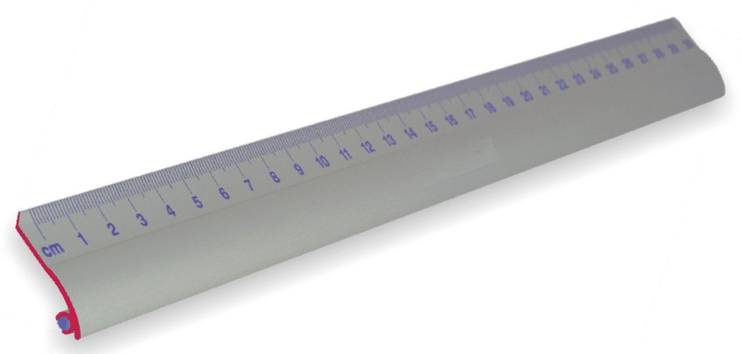 Lineal 30cm - Alu Standard  mit Rutschbremse