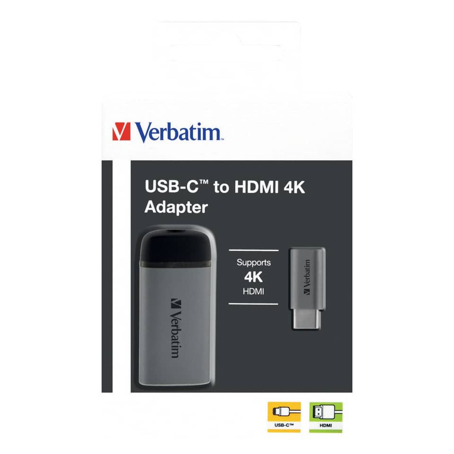 USB-C auf HDMI 4K Adapter - Für den Anschluss von Laptops, MacBooks an einen Projektor oder Monitor - Grau