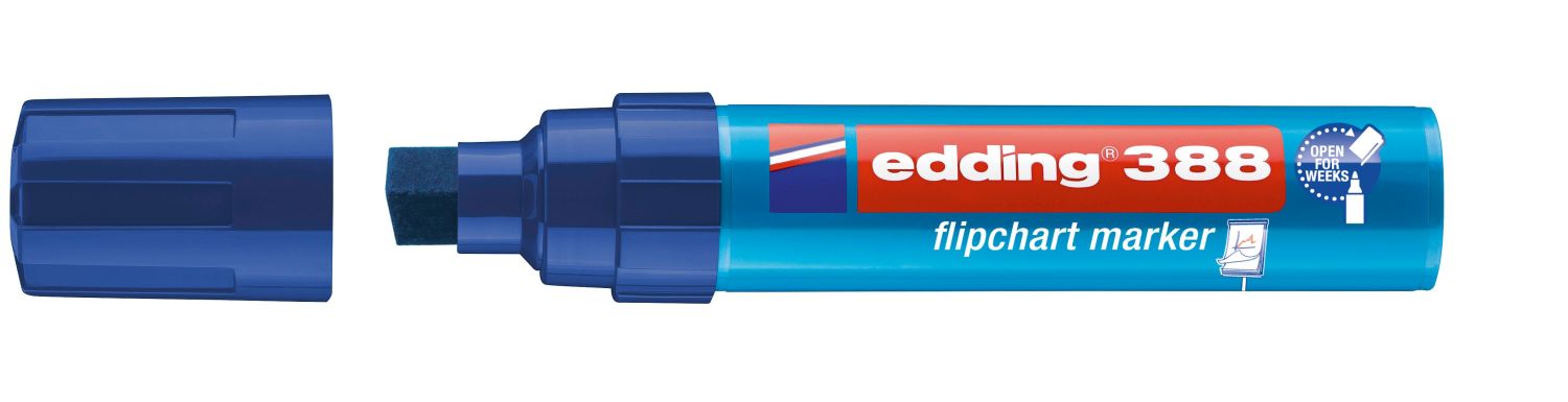 388 Flipchartmarker - 4 - 12 mm, blau