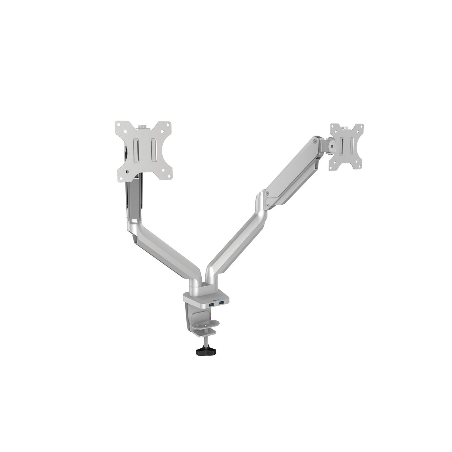 Platinum Series Doppelmonitorarm silber