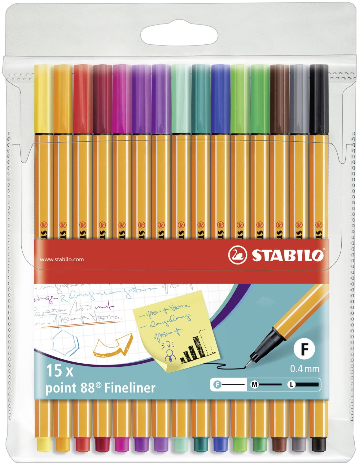 Fineliner - point 88 - 15er Pack - Standardfarben Fineliner - point 88 - 15er Pack - Standardfarben