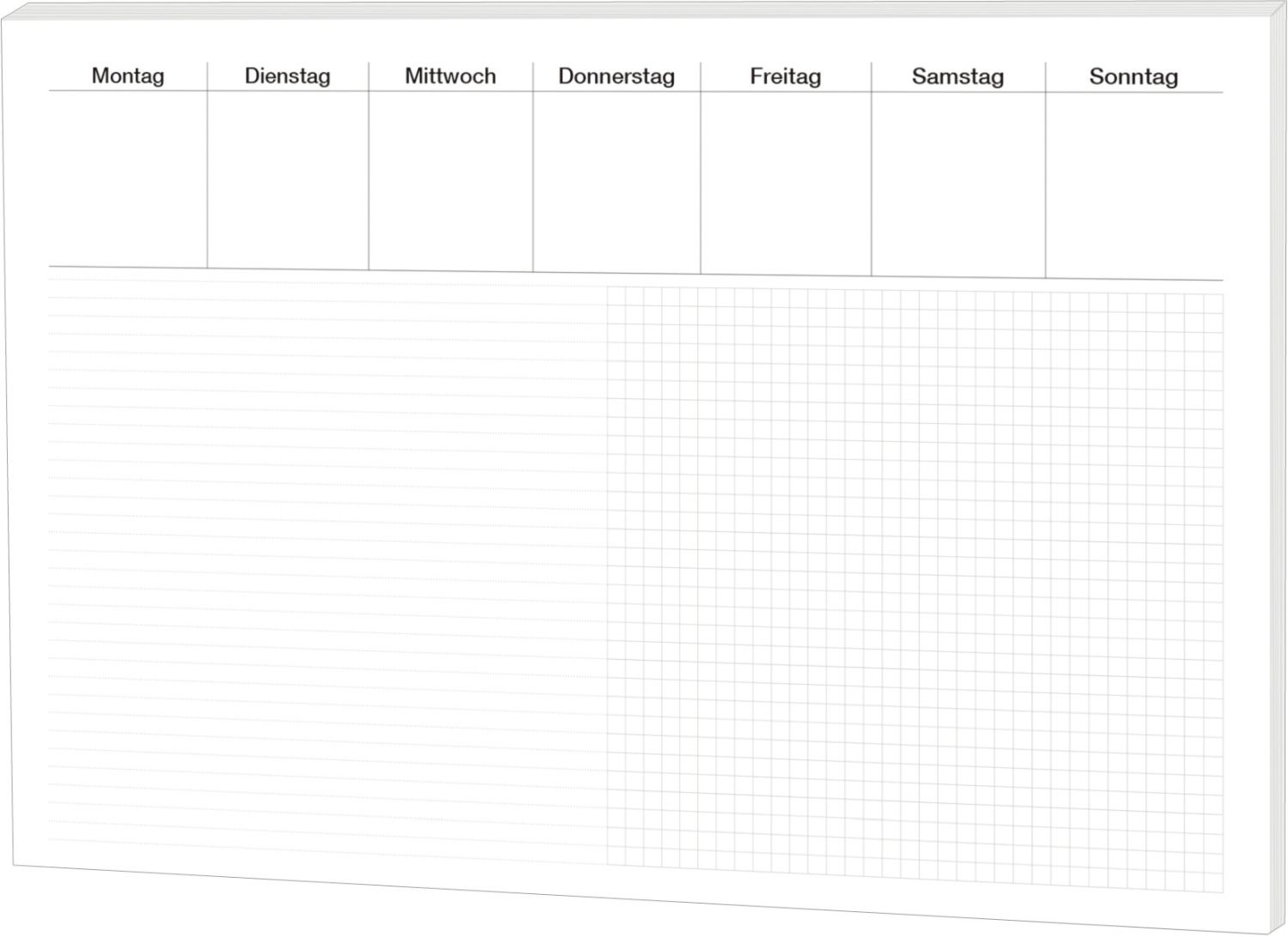 Schreibunterlage Office - 48 x 33 cm, kariert/liniert, 30 Blatt
