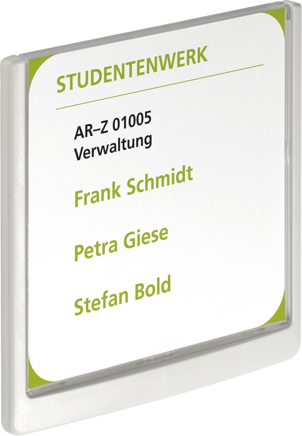Türschild CLICK SIGN, Rahmen weiß, 149 x 148,5 mm, transparent Türschild CLICK SIGN, Rahmen weiß, 149 x 148,5 mm, transparent