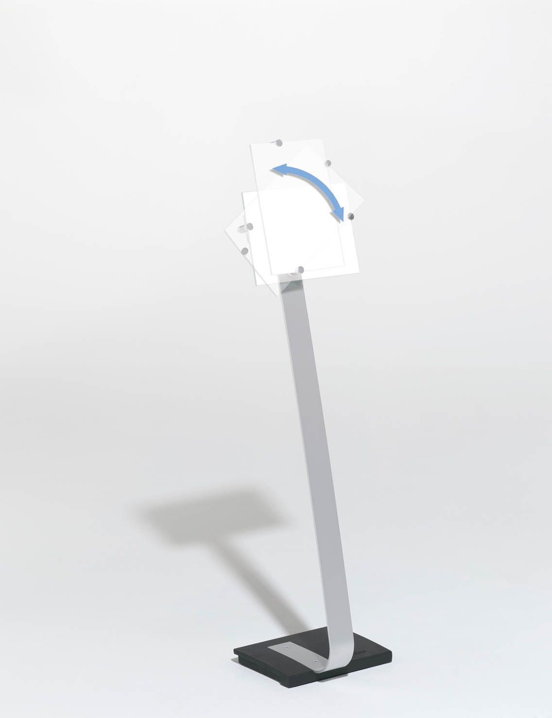 Präsentationsständer CRYSTAL SIGN STAND A4, DIN A4, metallic silber Präsentationsständer CRYSTAL SIGN STAND A4, DIN A4, metallic silber