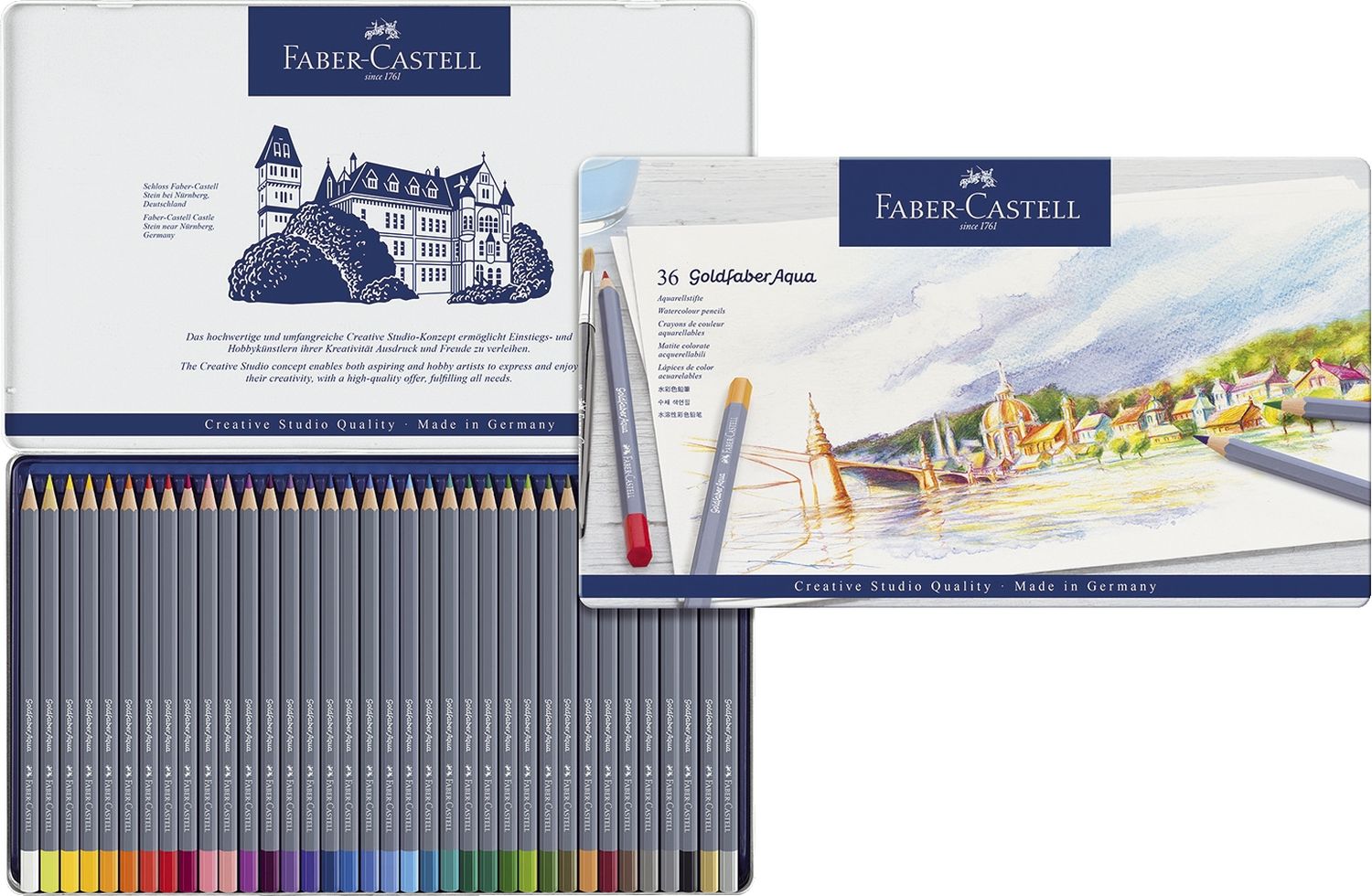 Goldfaber Aqua Aquarellstift - 36er Metalletui Goldfaber Aqua Aquarellstift - 36er Metalletui