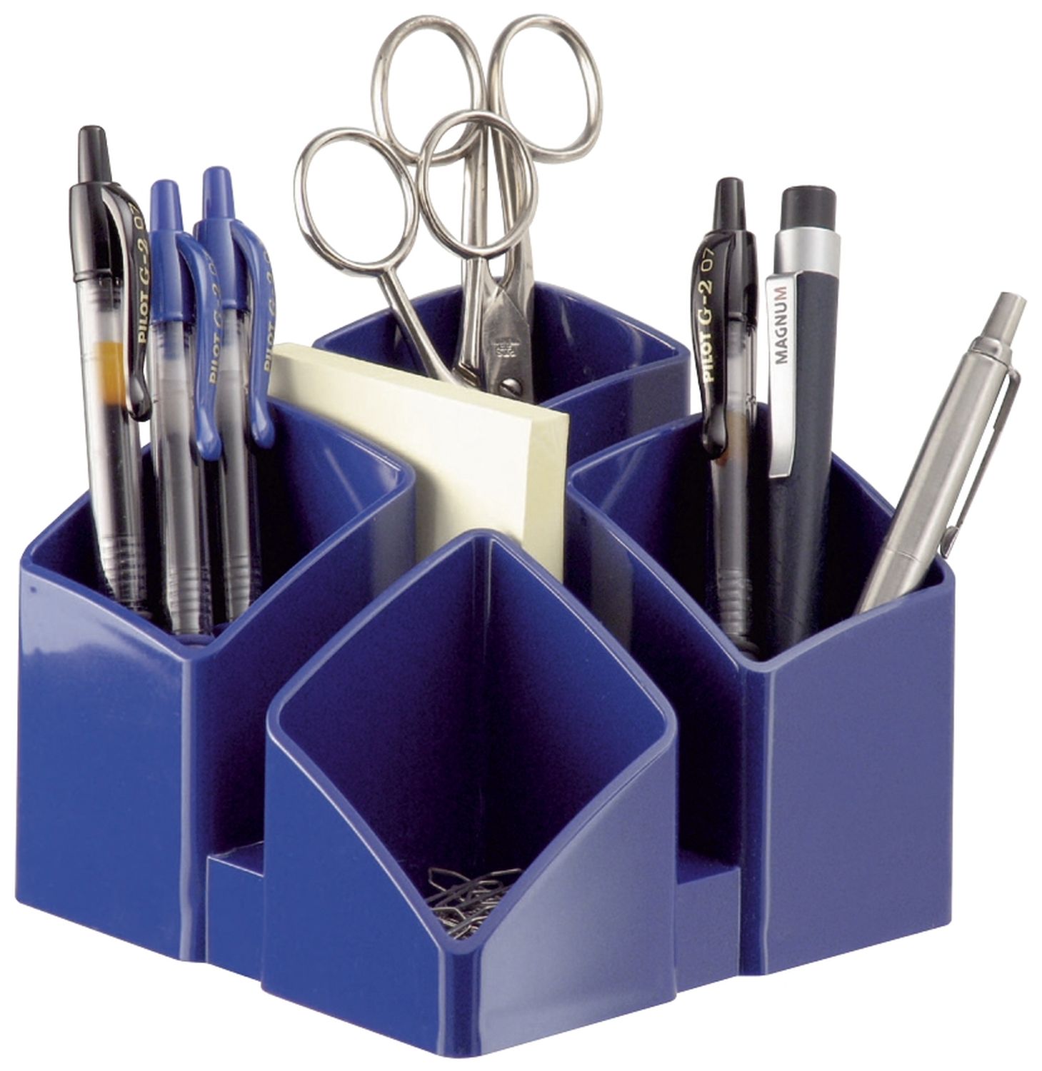Schreibtisch-Köcher SCALA - 4 Fächern, blau Schreibtisch-Köcher SCALA - 4 Fächern, blau