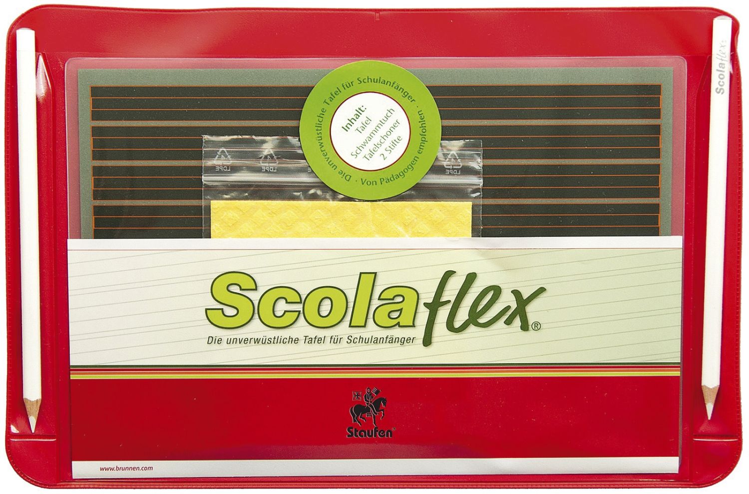 Schülertafel-Set Original Scolaflex® L1A, Kunststoff, 25,9 x 17,7 cm, schwarz