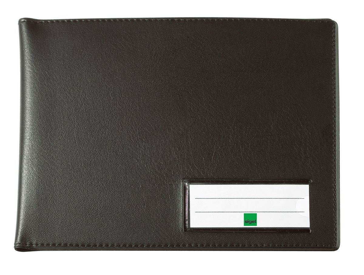 Einband für Formularbücher, Lederoptik schwarz, matt, für A6 q Einband für Formularbücher, Lederoptik schwarz, matt, für A6 q