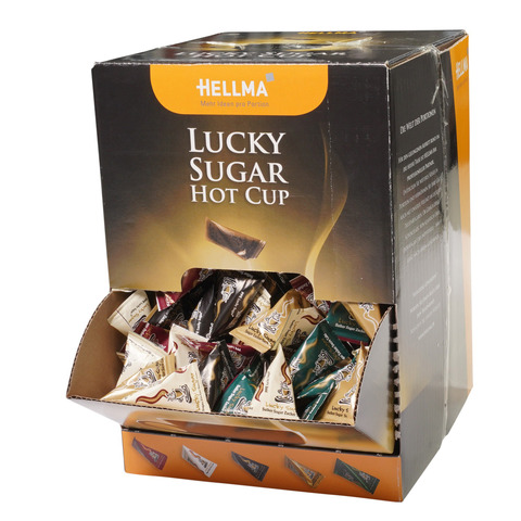 Zuckersticks Hellma Lucky Sugar Hot Cup 60115043, weißer Zucker, 500 Portionen á 4,5 g, 2.250 g
