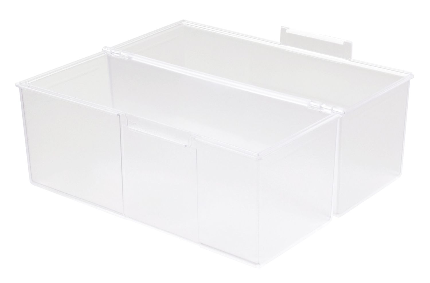 Karteibox DIN A5 quer, max 500 Karten mit Stahlscharnier, transluzent-klar Karteibox DIN A5 quer, max 500 Karten mit Stahlscharnier, transluzent-klar