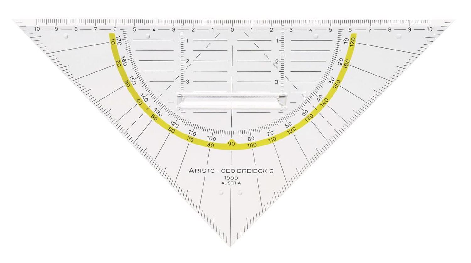 Geo-Dreieck® mit Griff, Plexiglas®, 225 mm