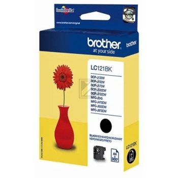 Original Tinte brother LC-121BK, ca. 300 Seiten, schwarz