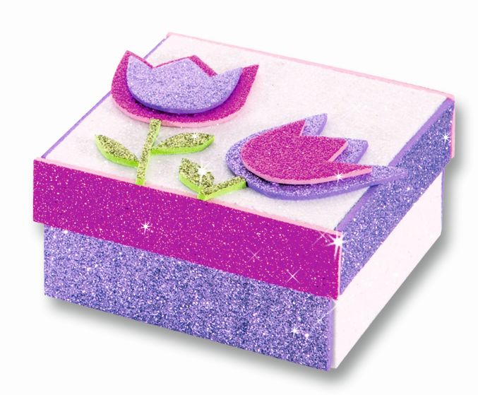 Moosgummi Glitter - 20 x 29 cm, selbstklebend, 5 Farben sortiert