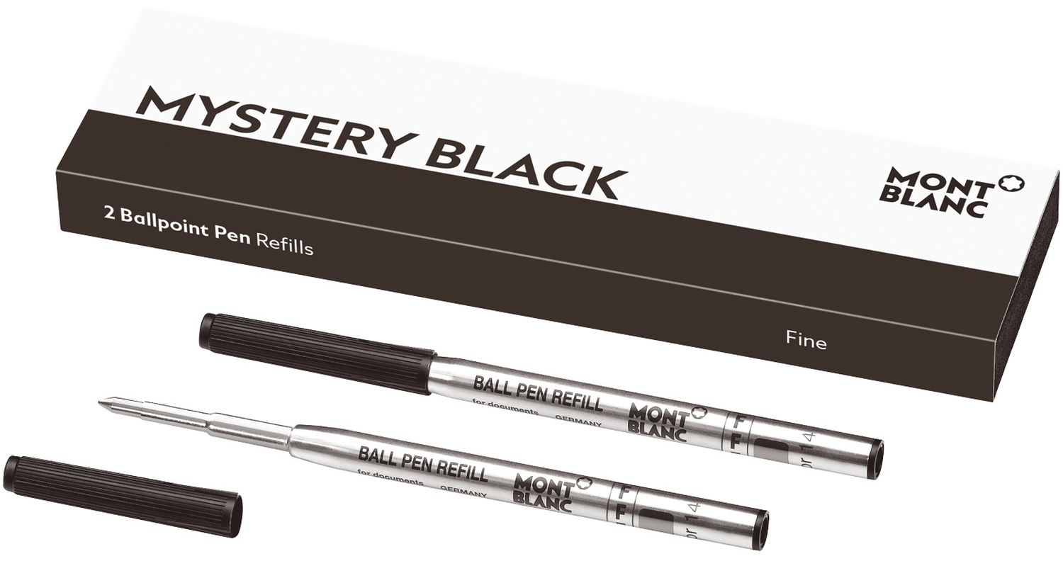 Kugelschreibermine - F, 2 Minen, mystery black Kugelschreibermine - F, 2 Minen, mystery black