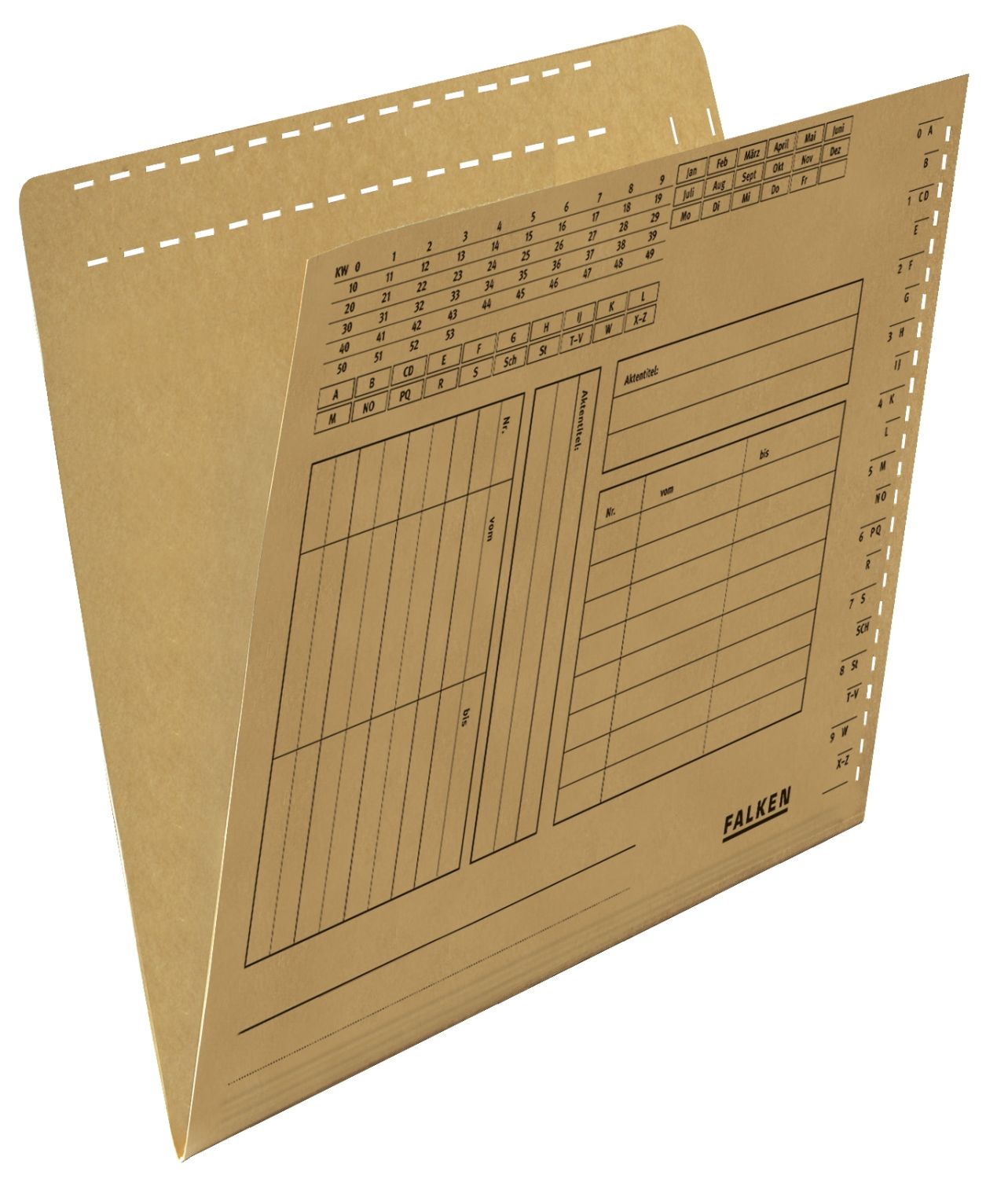 Einstellmappe mit Schlitzstanzung Falken braun, Kraftkarton, 230 g/qm Einstellmappe mit Schlitzstanzung Falken braun, Kraftkarton, 230 g/qm