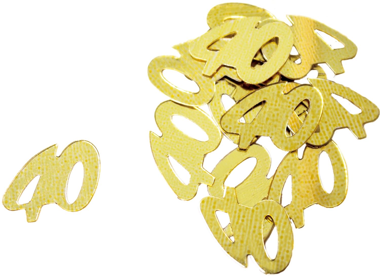Konfetti Zahl 40 - 10 g, ca. 15 mm, gold Konfetti Zahl 40 - 10 g, ca. 15 mm, gold